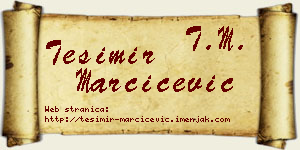 Tešimir Marčićević vizit kartica